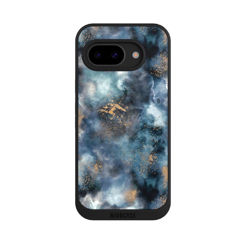 Pixel 9a NIVOpure Smoky Marble Watercolor Navy