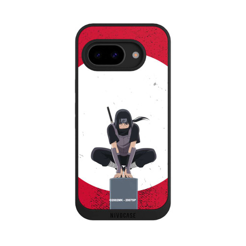 Google Pixel 9a NIVOpure Itachi Uchiha Symbol Roter Hintergrund