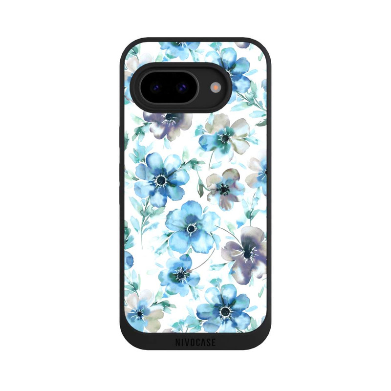 Pixel 9a NIVOpure Motif de fleurs bleues Tendance