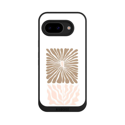 Google Pixel 9a NIVOpure Eckige Blume Hellbraun
