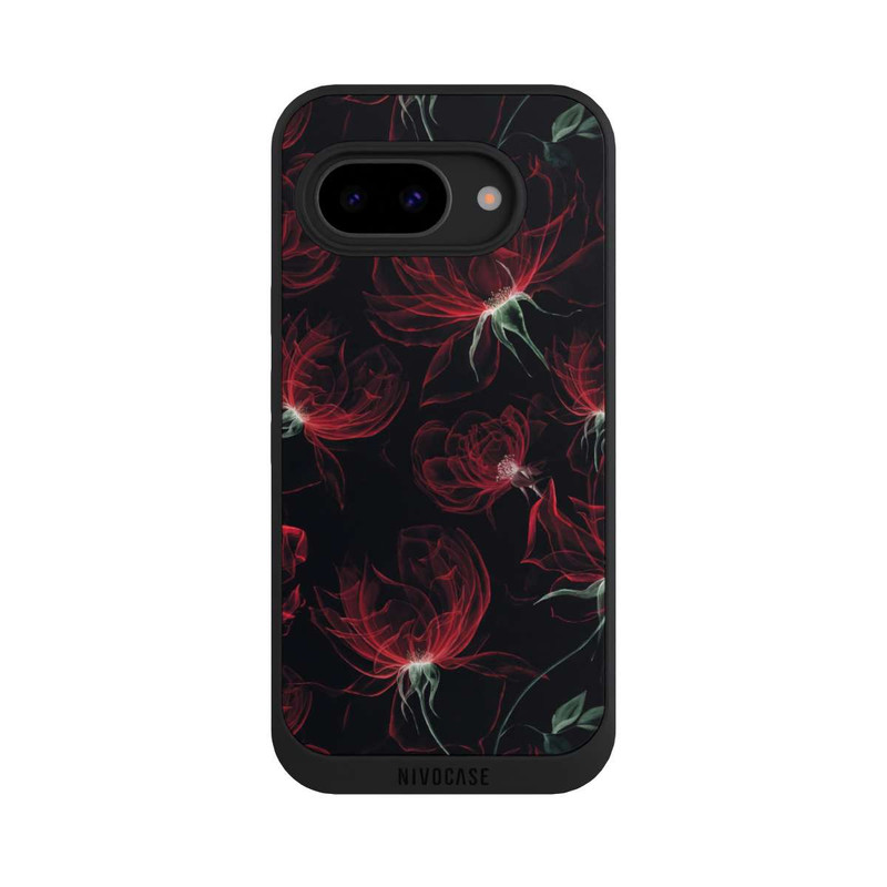 Pixel 9 a NIVOpure Tapete mit roten Blumen