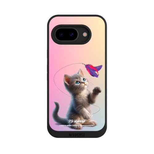 Google Pixel 9a NIVOpure Playing Cat with Feather