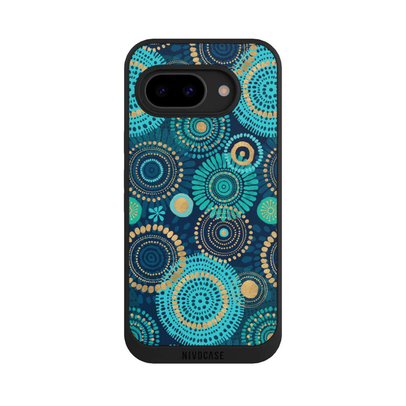 Pixel 9 a NIVOpure Blockprint India Teal Gold