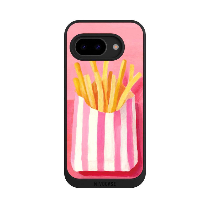 Pixel 9 a NIVOpure Retro Fries Pink Watercolor