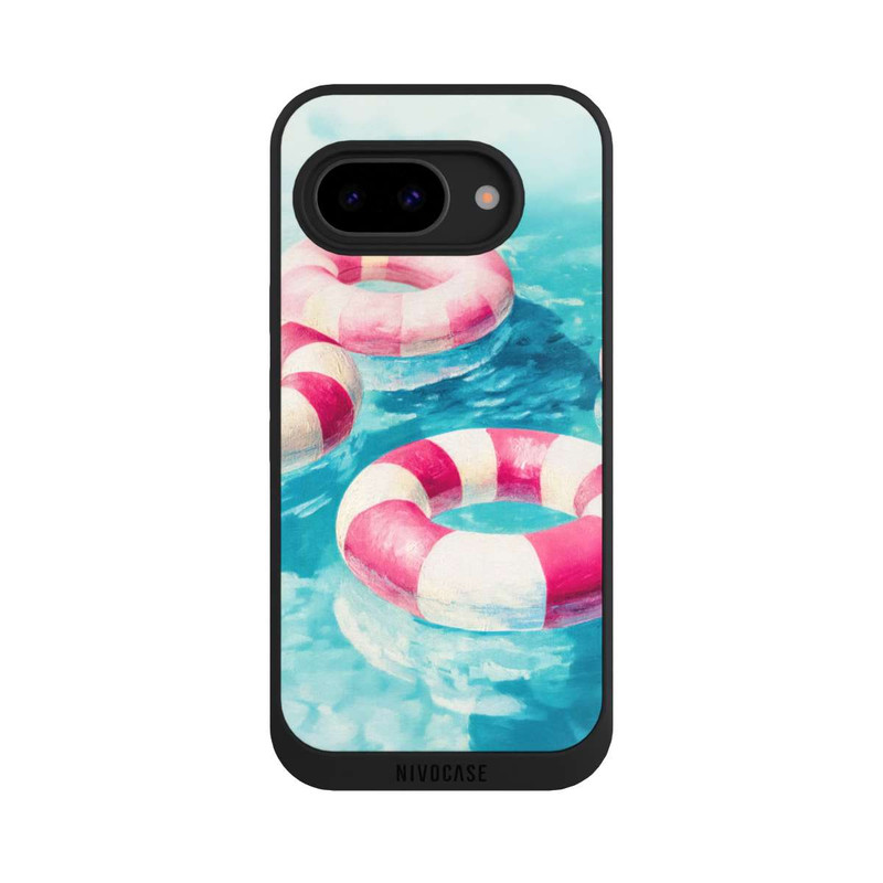 Pixel 9 a NIVOpure Striped Swim Rings in The Pool