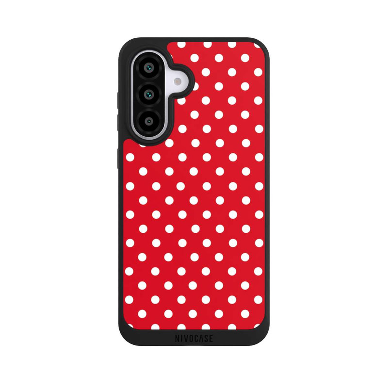 Galaxy A56 5G NIVOpure Confettis Blancs sur Fond Rouge