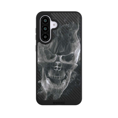Samsung Galaxy A56 5G NIVOpure rauchender Totenkopf Carbon