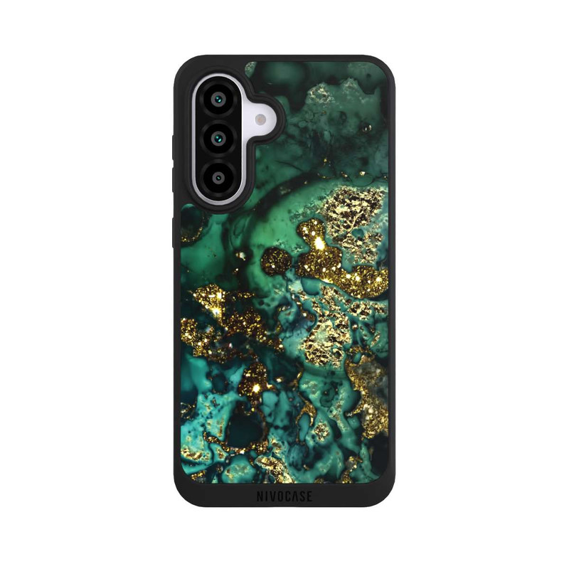 Galaxy A56 5G NIVOpure Cyan Glitzer Marmorlook