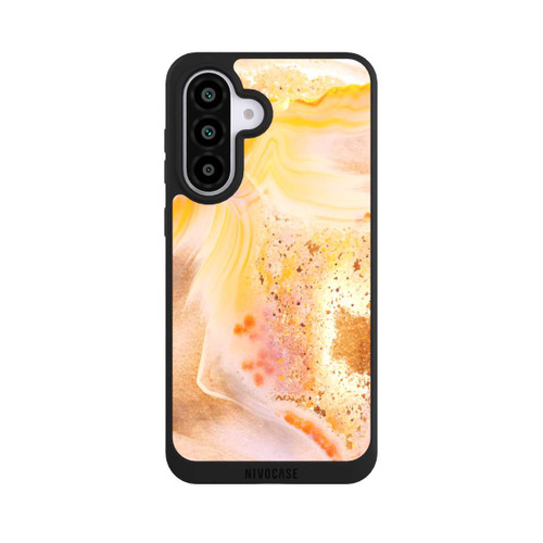 Samsung Galaxy A56 5G NIVOpure Orangefarbener Glitzer Marmorlook