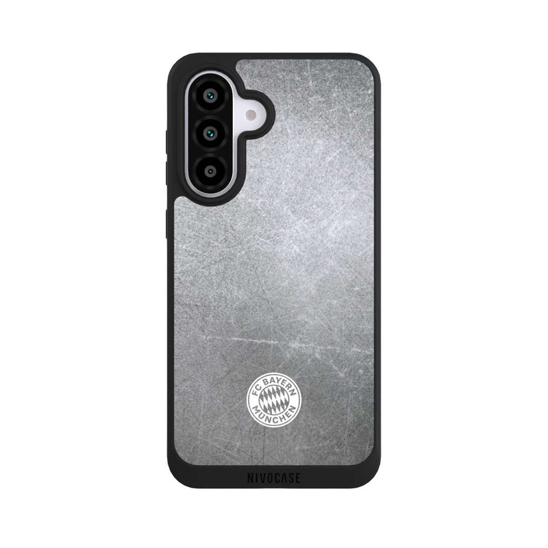 Galaxy A56 5G NIVOpure Logo FCB Classique Petit - Blanc sur Fond Métallique