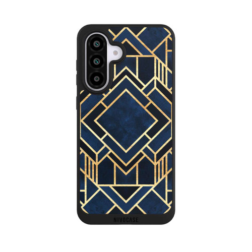Samsung Galaxy A56 5G NIVOpure Kunst Deko Blau Golddruck