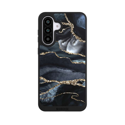 Samsung Galaxy A56 5G NIVOpure Dark Marble Gold Glitter Look
