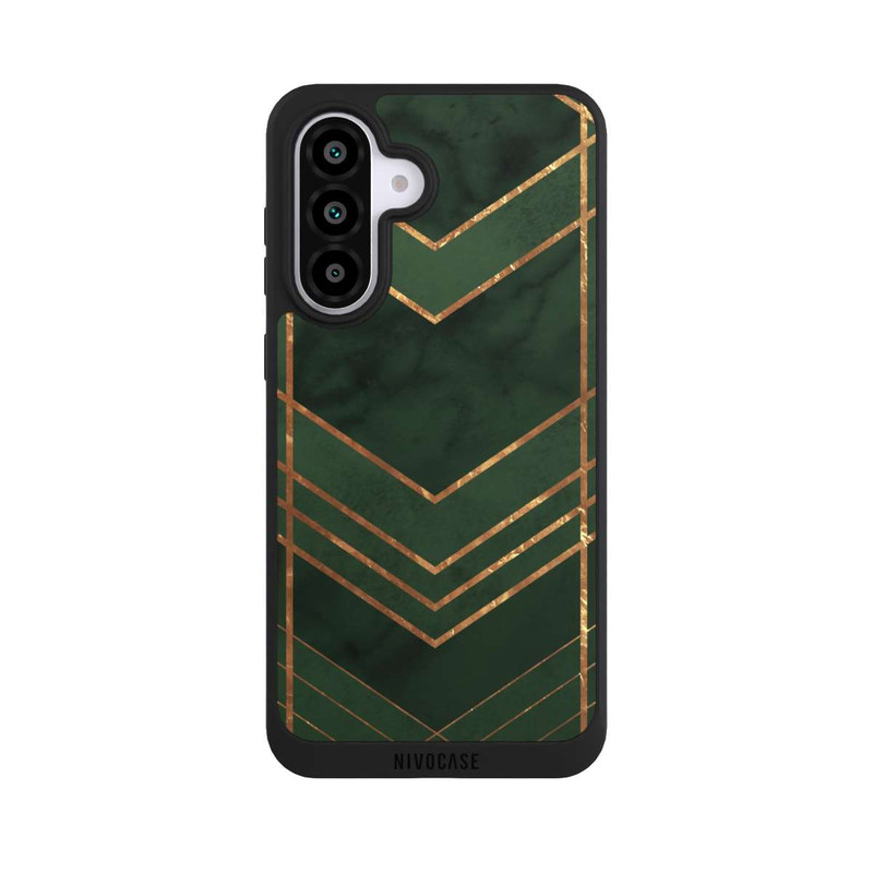 Galaxy A56 5G NIVOpure Motif vert foncé rayures dorées
