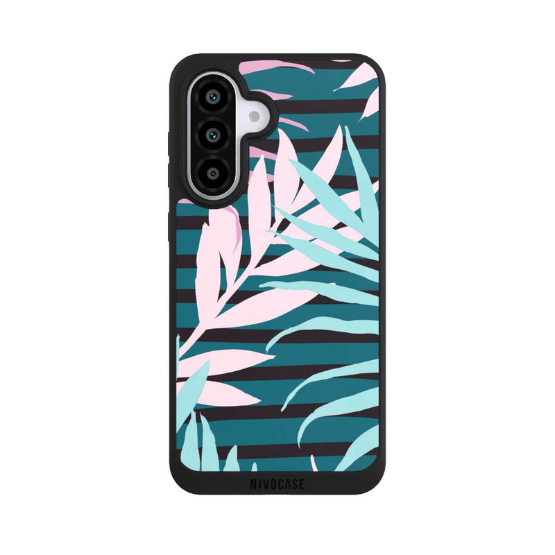 Galaxy A56 5G NIVOpure Pastel Jungle Leaves Pink Teal Seamless