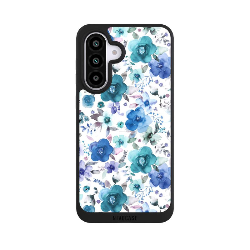 Galaxy A56 5G NIVOpure Bouquets de fleurs d'hiver bleu