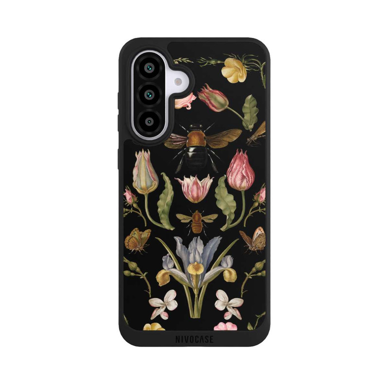 Galaxy A56 5G NIVOpure Fleurs Sauvages et Abeilles Fond Noir