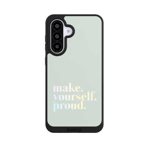 Samsung Galaxy A56 5G NIVOpure Make Yourself Proud Zitat-Minze und Farbverlauf