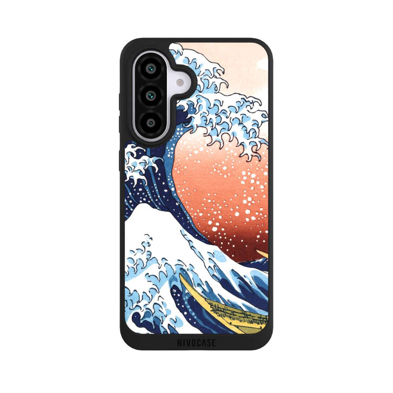 Galaxy A56 5G NIVOpure Kanagawa Welle Mit Rotem Hintergrund