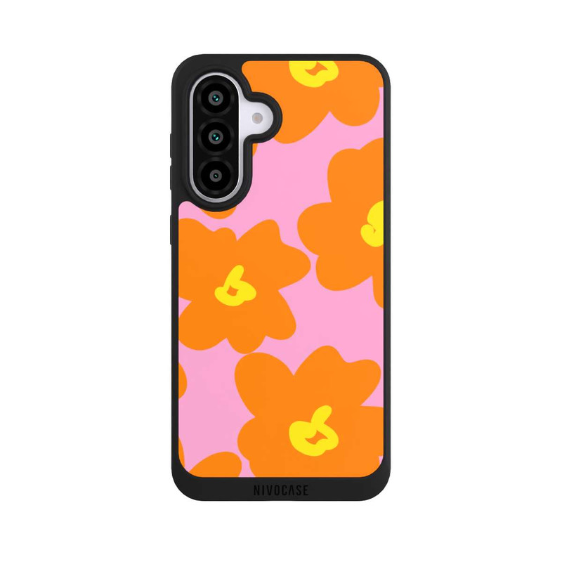 Galaxy A56 5G NIVOpure Retro floral pattern pink and orange