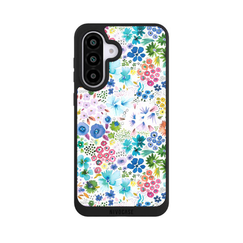 Samsung Galaxy A56 5G NIVOpure Kunstvolle kleine Frühlingsblumen blau