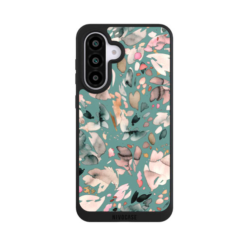 Samsung Galaxy A56 5G NIVOpure Fleurs abstraites, pétales vert