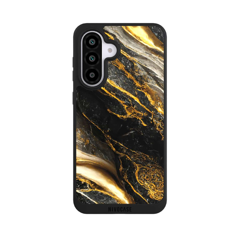 Galaxy A56 5G NIVOpure Schwarze Marmor Goldschichten