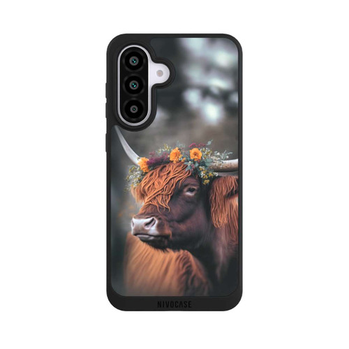 Samsung Galaxy A56 5G NIVOpure Hochland Rind mit Blumen mit KI
