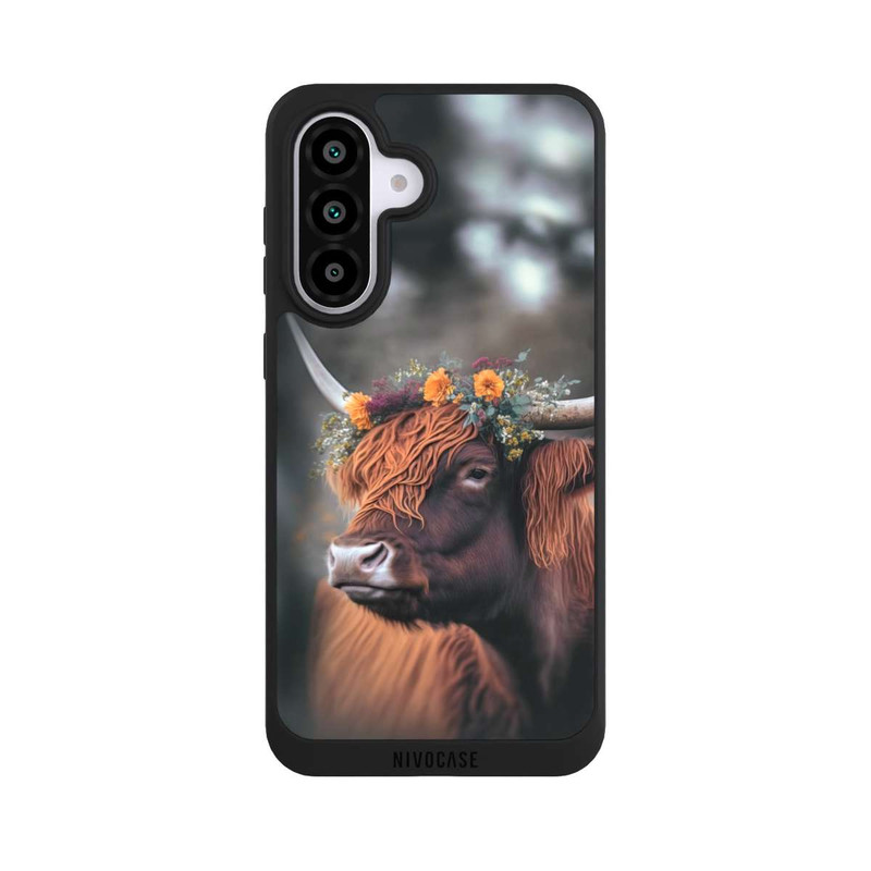 Galaxy A56 5G NIVOpure Hochland Rind mit Blumen mit KI