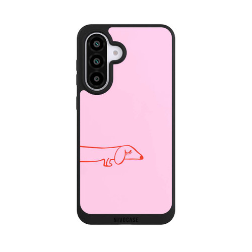 Samsung Galaxy A56 5G NIVOpure Dachshund Illustration Pink