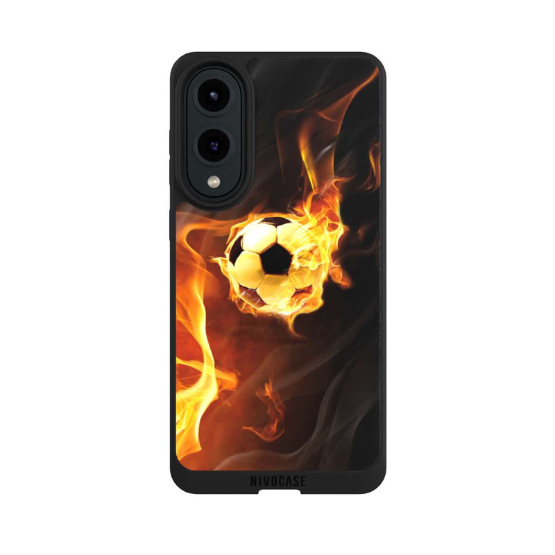 Galaxy S25 Edge NIVOpure Ballon de Foot en Flammes