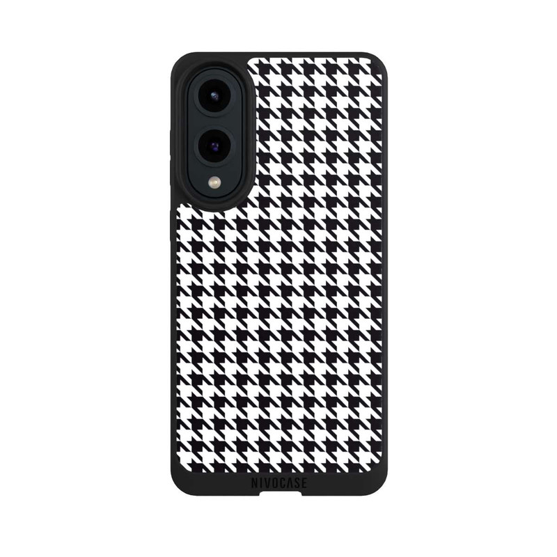 Galaxy S25 Edge NIVOpure Pied de Poule Noir Blanc