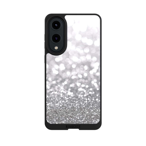 Samsung Galaxy S25 Edge NIVOpure Pluie de Paillettes Argentées Look