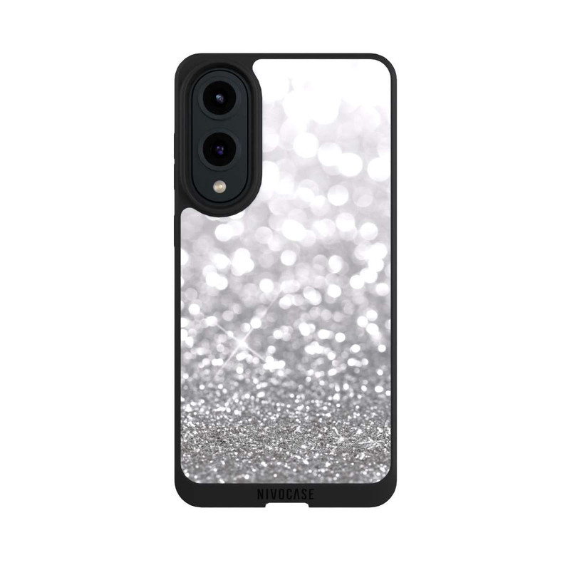Galaxy S25 Edge NIVOpure Pluie de Paillettes Argentées Look