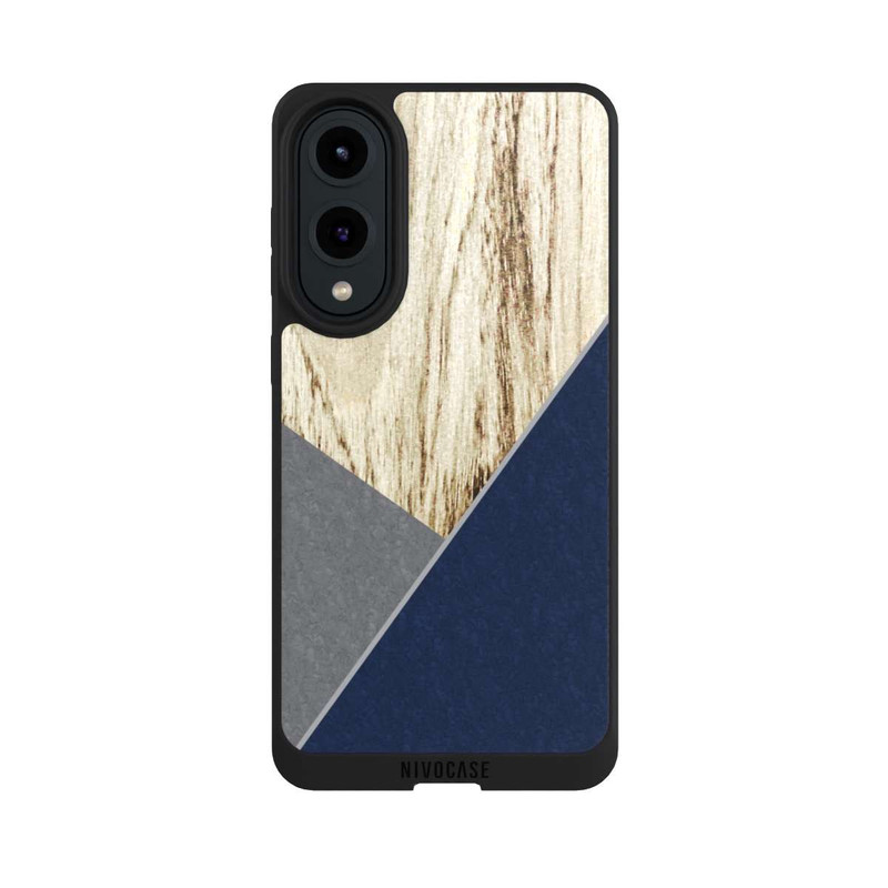 Galaxy S25 Edge NIVOpure Bois Graphique Bleu