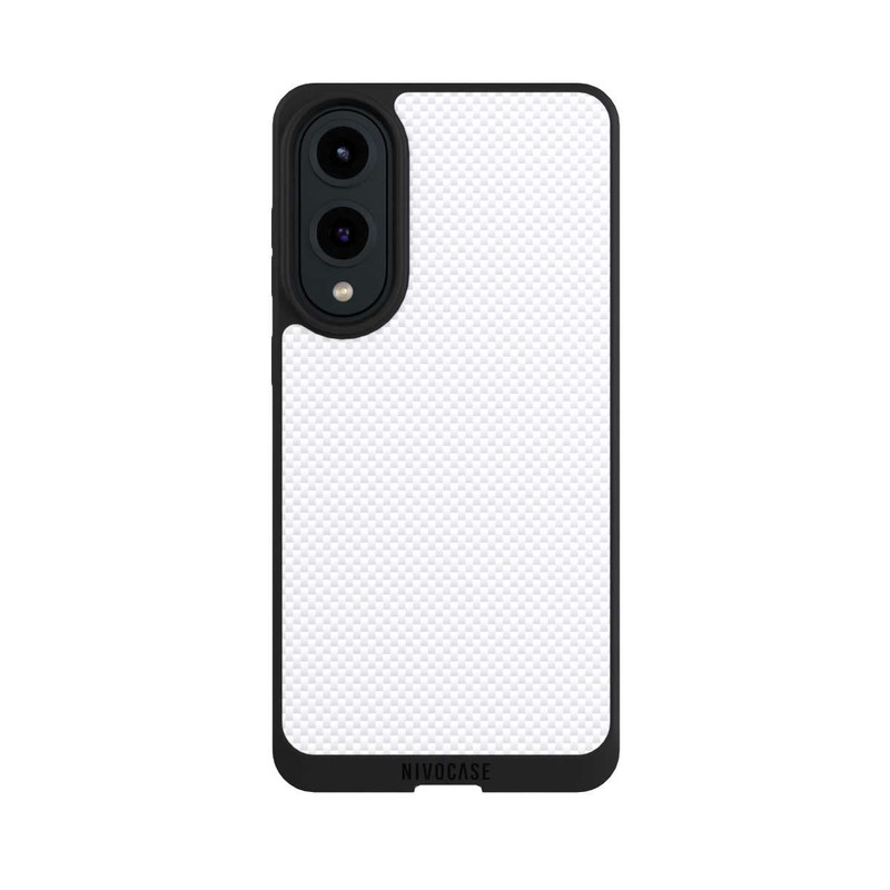 Galaxy S25 Edge NIVOpure White Carbon Look