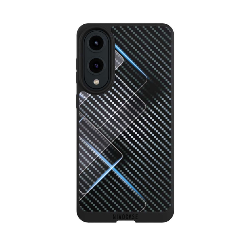 Galaxy S25 Edge NIVOpure Lignes Bleues Carbones