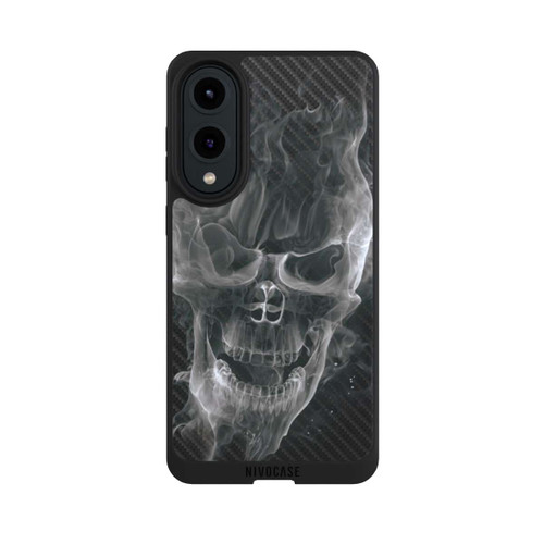 Samsung Galaxy S25 Edge NIVOpure rauchender Totenkopf Carbon