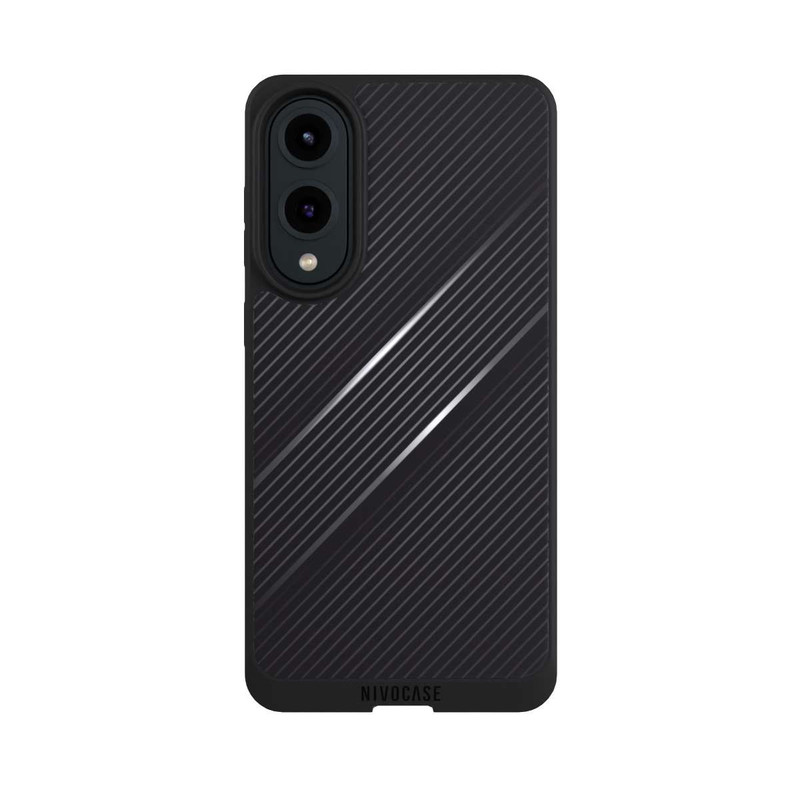 Galaxy S25 Edge NIVOpure Lignes Aspect Fibre de Carbone