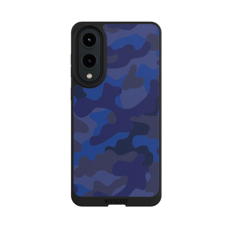 Galaxy S25 Edge NIVOpure Camouflage bleu marine