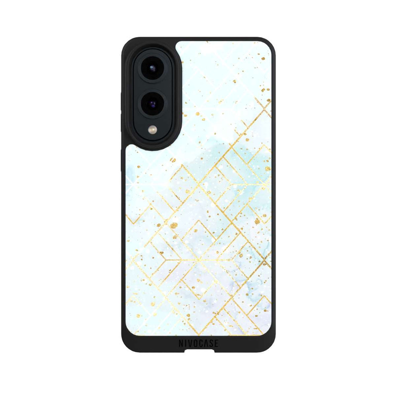 Galaxy S25 Edge NIVOpure Marbre Pastel Motif de Maille