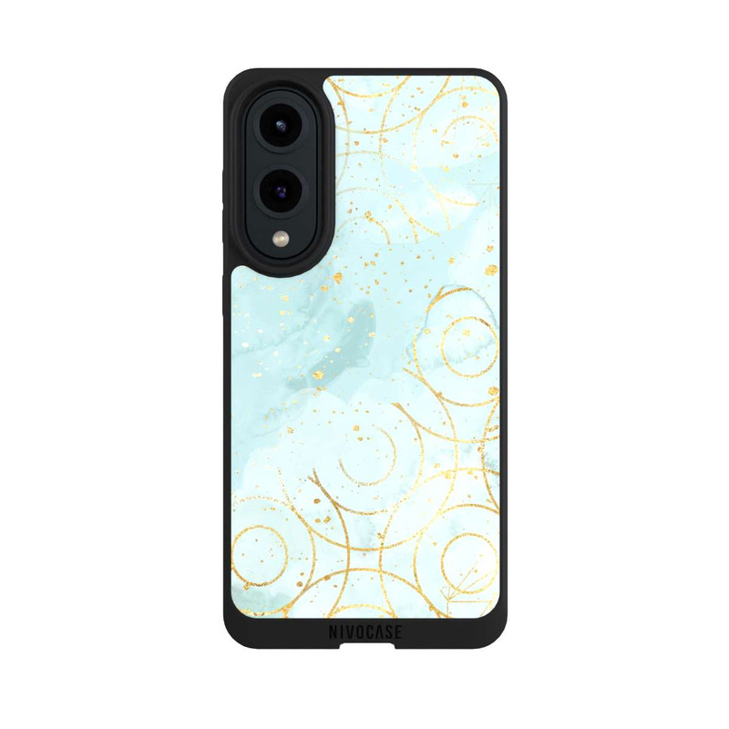Galaxy S25 Edge NIVOpure Marbre Vert Motif de Maille Mixte