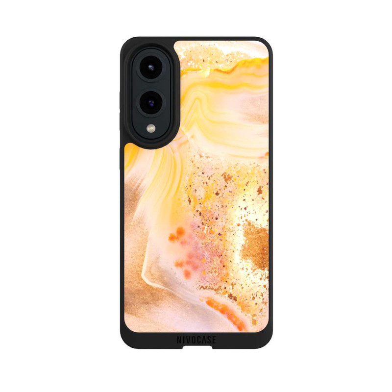 Galaxy S25 Edge NIVOpure Marbre Orange Scintillant