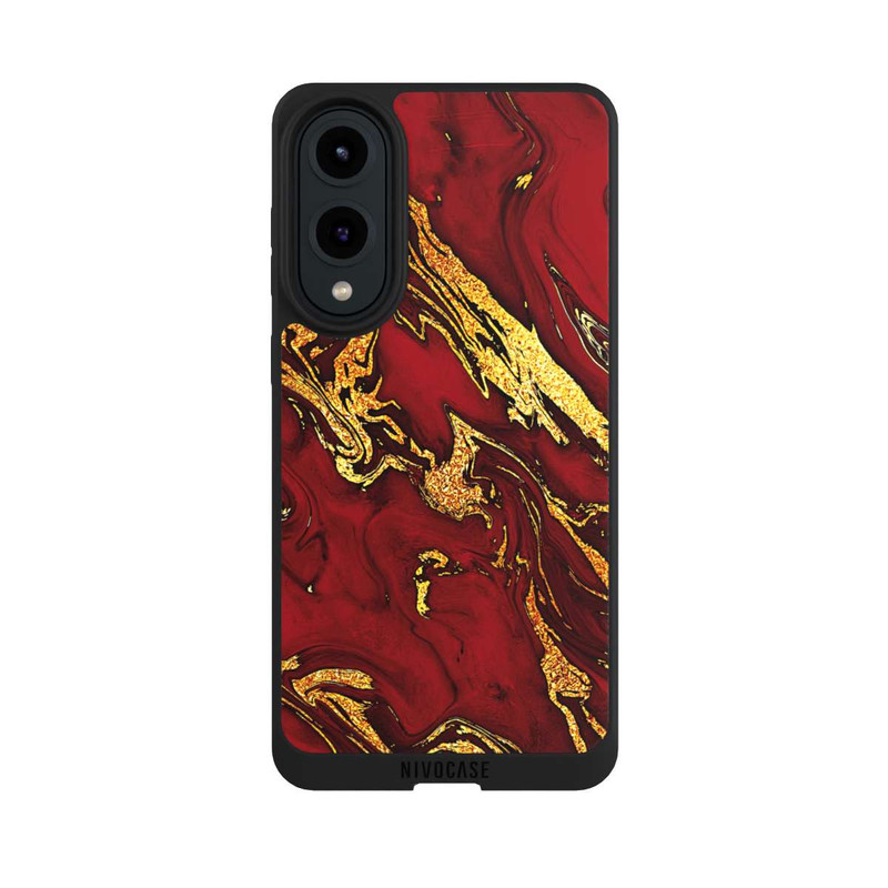 Galaxy S25 Edge NIVOpure Marbre Rouge Doré