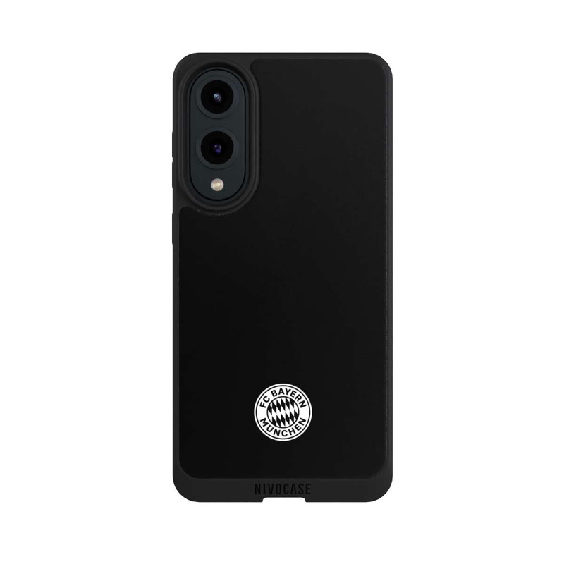 Galaxy S25 Edge NIVOpure Klassisches FCB Logo Klein - Weiß auf Schwarz