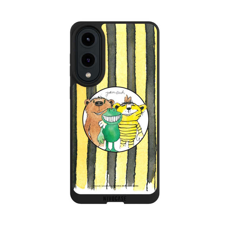 Galaxy S25 Edge NIVOpure Petit Tigre et Petit Ours avec Rayures