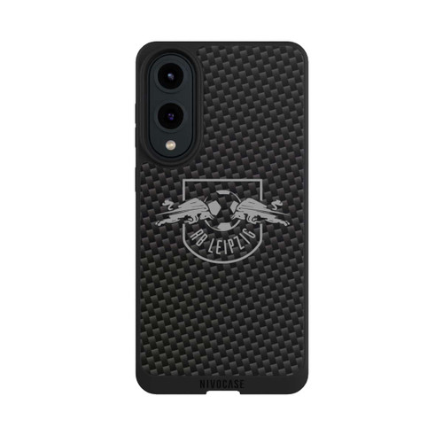 Samsung Galaxy S25 Edge NIVOpure Graues RB Leipzig Logo auf Carbonoptik
