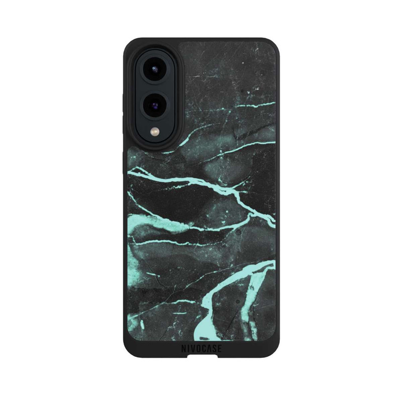 Galaxy S25 Edge NIVOpure Marbre gris et bleu