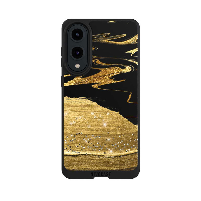 Galaxy S25 Edge NIVOpure Veines d'aspect doré en marbre
