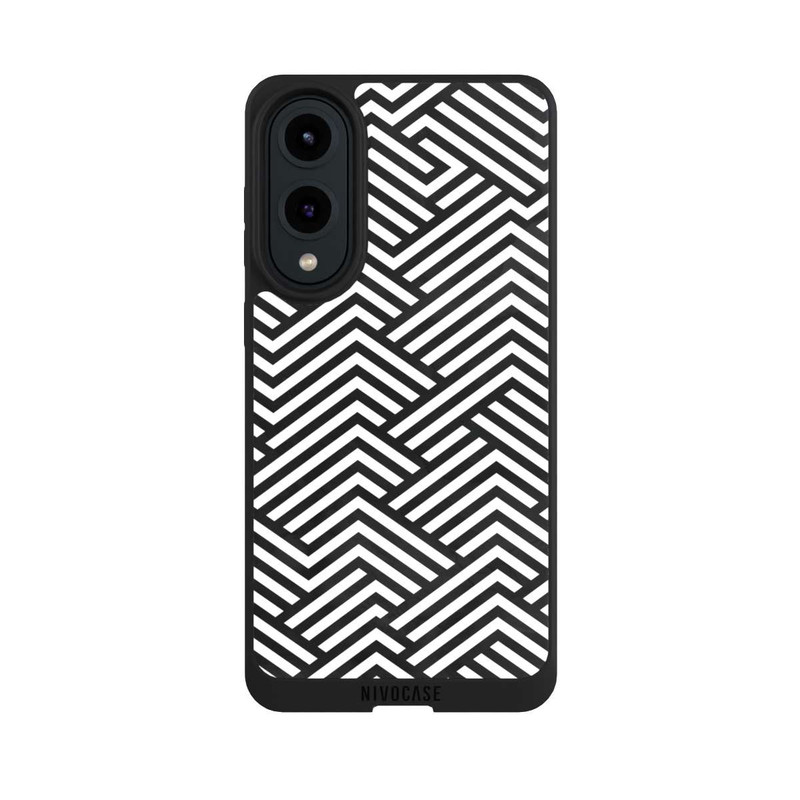 Galaxy S25 Edge NIVOpure Schwarz und Weiß ZigZag