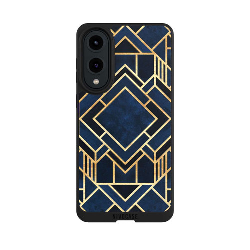 Samsung Galaxy S25 Edge NIVOpure Kunst Deko Blau Golddruck